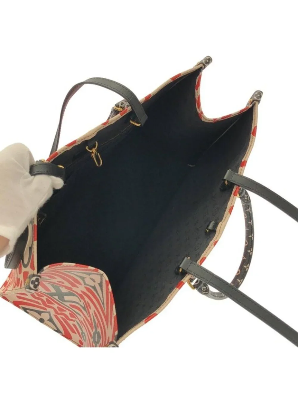 ★SOLD★ Louis Vuitton LV Crafty on the Go GM Bag Creme Rouge - Picture 7 of 8